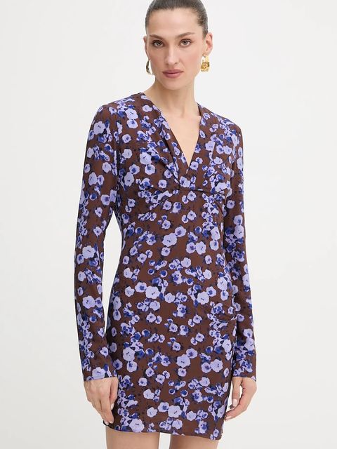 Patrizia Pepe sukienka kolor brązowy mini dopasowana 8A1581 A636 - zdjęcie produktu nr 1