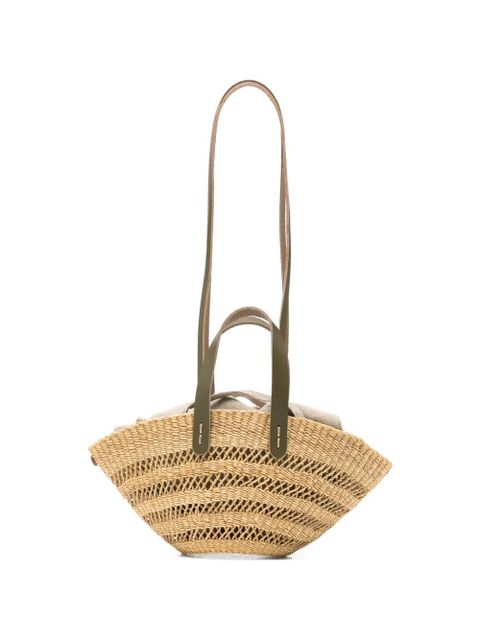 Muun mini Chantelle woven straw tote bag - Neutrals - zdjęcie produktu nr 1