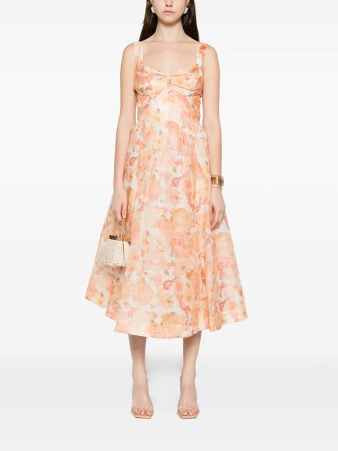 ZIMMERMANN Rebellion floral midi dress - Orange - zdjęcie produktu nr 2