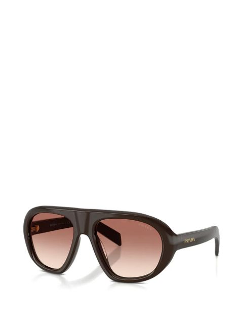 Prada Eyewear logo-detail sunglasses - Brown - zdjęcie produktu nr 2