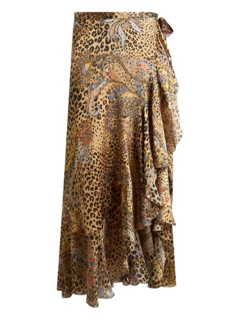 ETRO Peau d'Ange silk midi skirt - Brown - zdjęcie produktu nr 1
