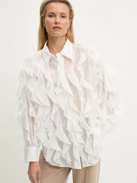 Answear.LAB koszula damska kolor biały relaxed z kołnierzykiem klasycznym - zdjęcie produktu nr 1