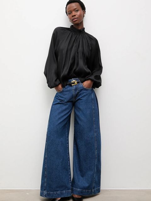 Answear.LAB bluzka damska kolor czarny gładka