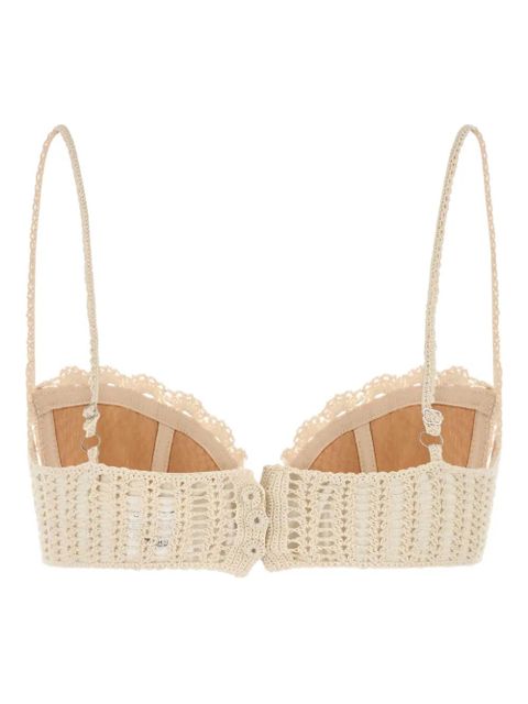 Magda Butrym crochet-lace top - Neutrals - zdjęcie produktu nr 2