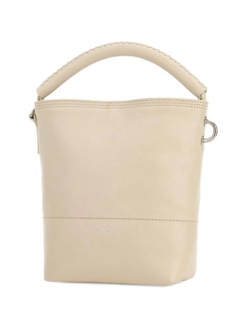 Burberry logo-detail leather bucket bag - Neutrals