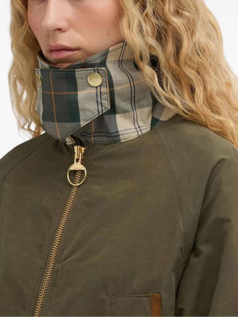 Barbour corduroy-collar coat - Green