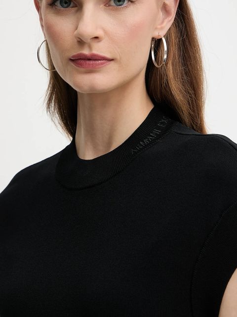 Armani Exchange sukienka kolor czarny mini prosta XW000764 AF10352