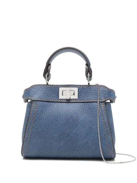 FENDI mini Peekaboo tote bag - Blue - zdjęcie produktu nr 1