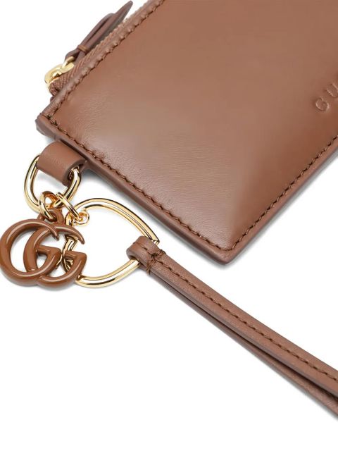 Gucci charm-detail card holder - Brown