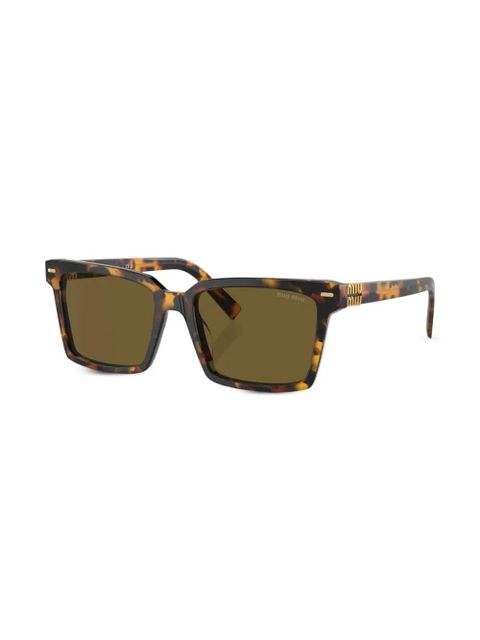 Miu Miu Eyewear tortoiseshell-effect square-frame sunglasses - Brown - zdjęcie produktu nr 2