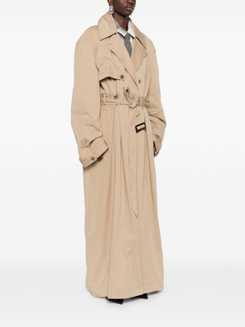 Balenciaga deconstructed-design trench coat - Neutrals