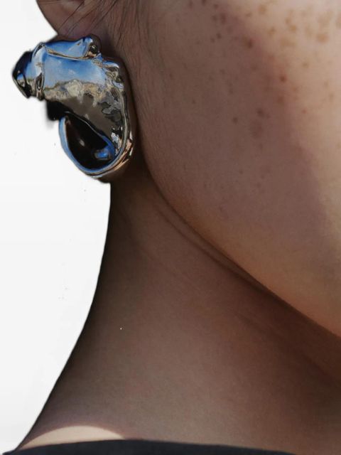 Jacquemus The Poisson sculpted earrings - Silver - zdjęcie produktu nr 2