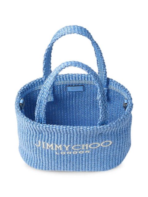 Jimmy Choo Beach East-West woven mini bag - Blue
