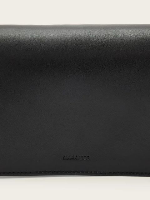 AllSaints torebka skórzana MAEVE kolor czarny W268XD