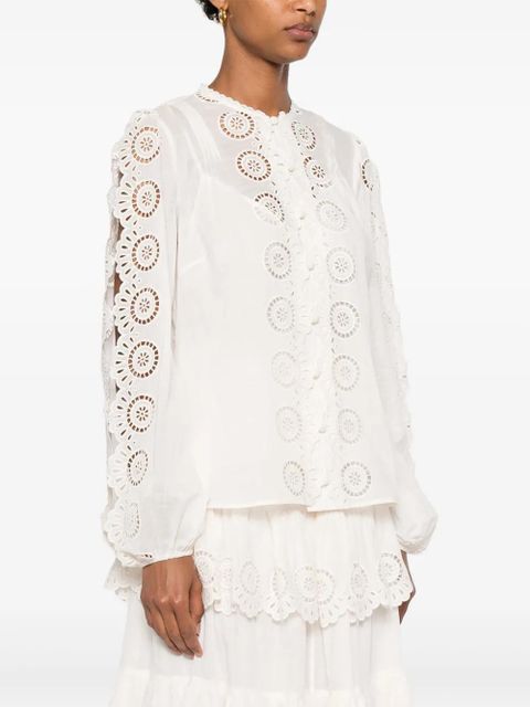 ZIMMERMANN Lucky embroidered blouse - Neutrals