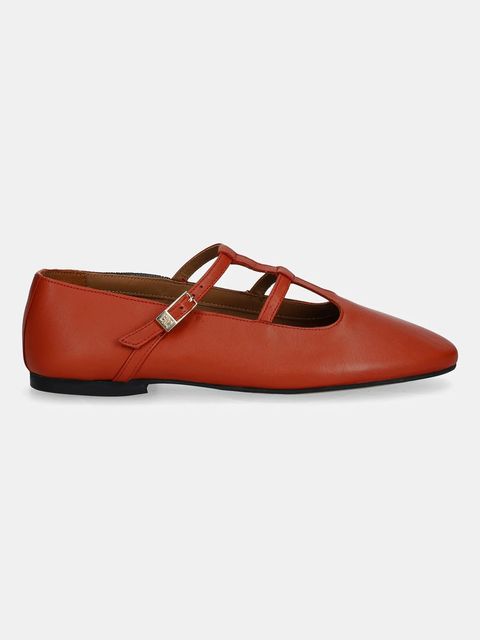 Tommy Hilfiger baleriny skórzane SMOOTH LEATHER T-BAR BALLERINA - zdjęcie produktu nr 1