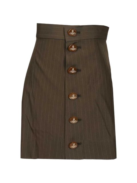 Vivienne Westwood Elle button pinstripe shorts - Brown - zdjęcie produktu nr 1