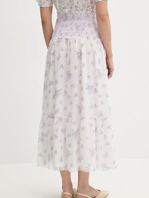 Pepe Jeans spódnica kolor biały maxi rozkloszowana PL901223