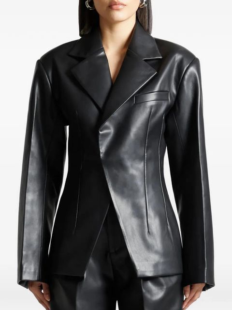 Manière De Voir double-breasted lapel blazer - Black