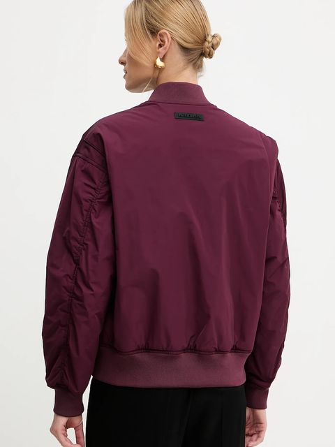 Patrizia Pepe kurtka bomber kolor bordowy przejściowa 8O0185 A619 - zdjęcie produktu nr 2