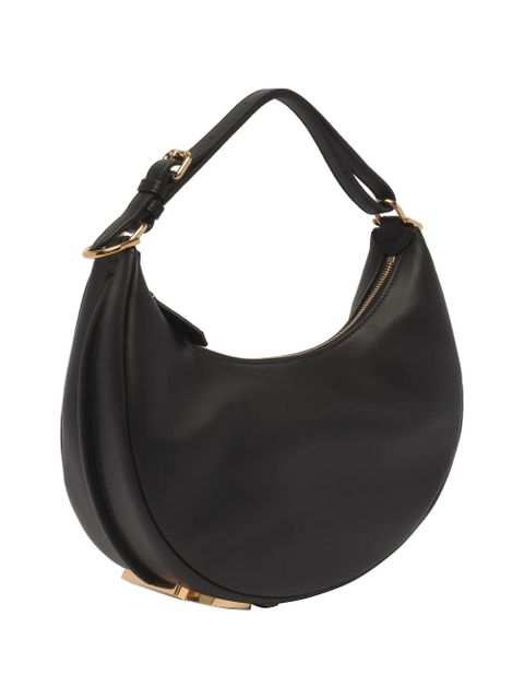FENDI small Fendigraphy leather shoulder bag - Black
