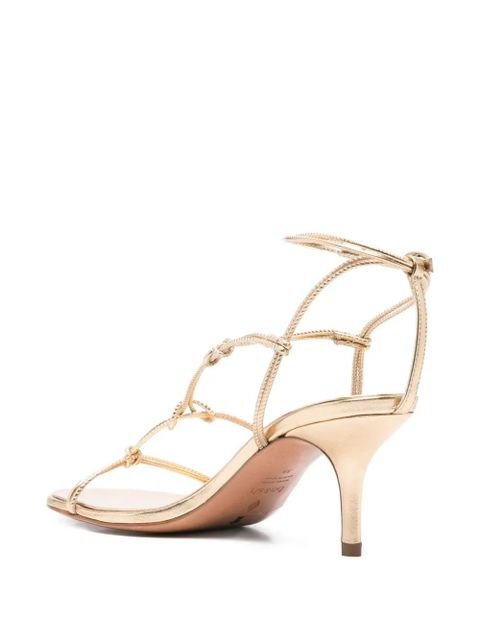 Ba&Sh 80mm knotted leather sandals - Gold
