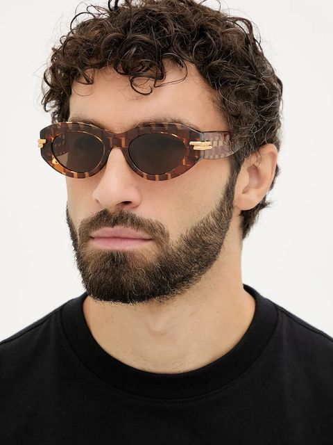 Bottega Veneta okulary przeciwsłoneczne damskie kolor brązowy BV1322S