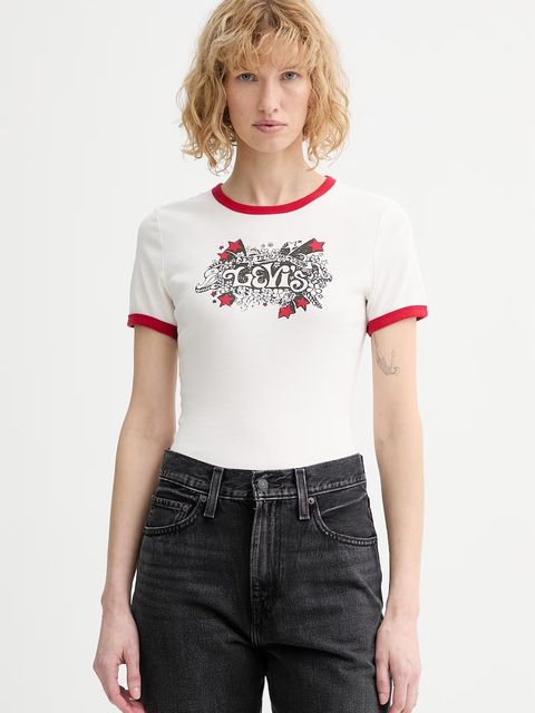 Levi's t-shirt bawełniany GRAPHIC RINGER RICKIE