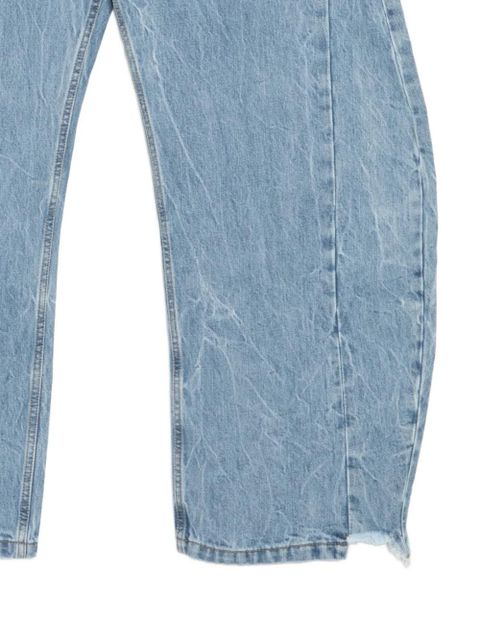 A.W.A.K.E. Mode acid wash frayed jeans - Blue