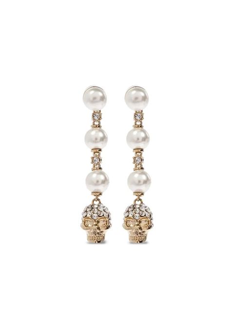 Alexander McQueen crystal-embellished earrings - Gold - zdjęcie produktu nr 1