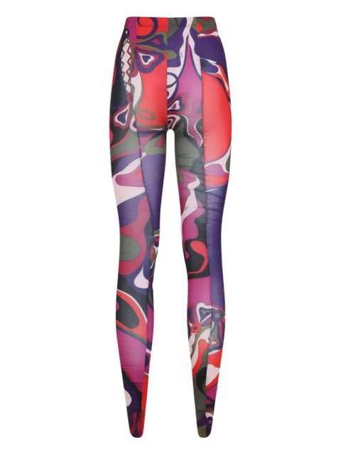 PUCCI abstract-print tights - Red - zdjęcie produktu nr 2