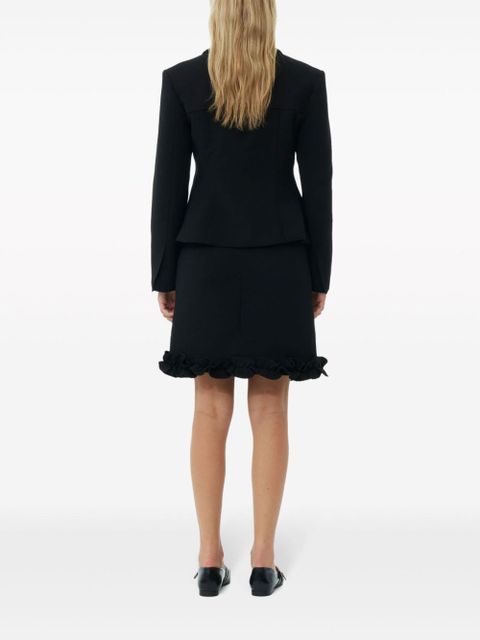 GANNI bonded crepe blazer - Black