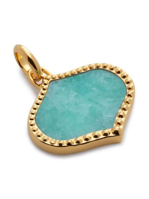 Monica Vinader Lotus Amazonite pendant charm - Gold - zdjęcie produktu nr 1