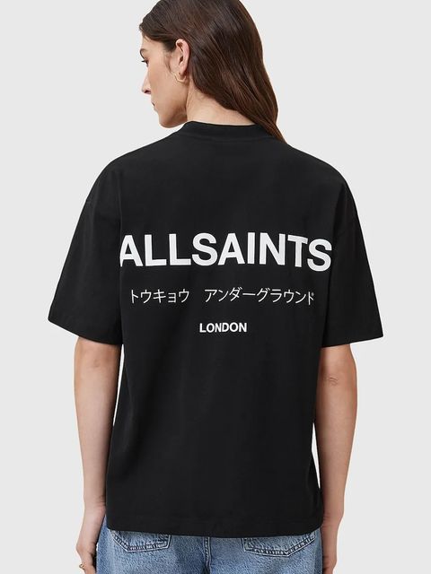 AllSaints t-shirt bawełniany damski kolor czarny W202JC