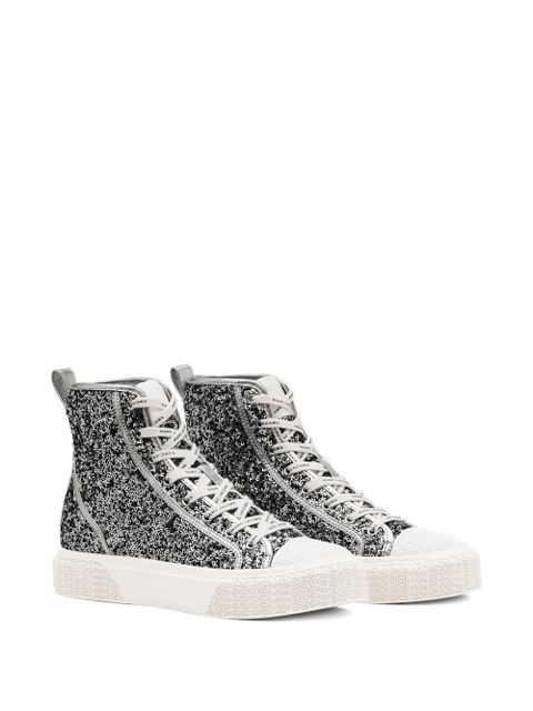 Marc Jacobs sequin high-top sneakers - Silver