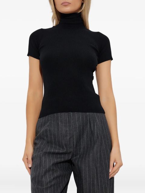 Max Mara ribbed turtleneck top - Black