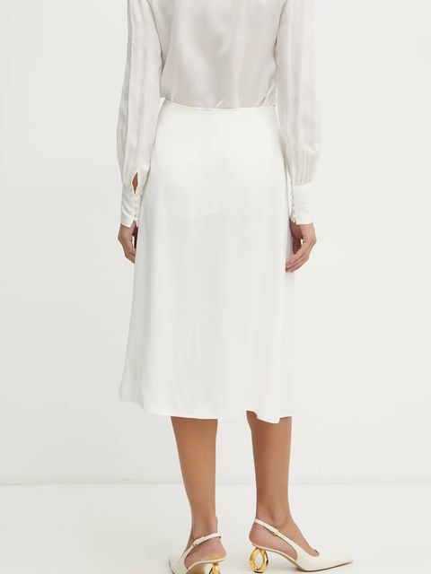 BOSS spódnica kolor biały midi rozkloszowana 50538116