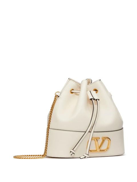 Valentino Garavani Vlogo chain-strap leather mini bag - White