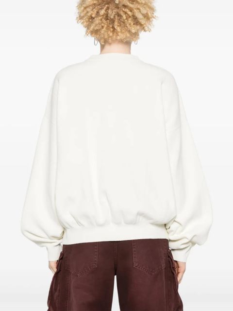 Alexander Wang logo-embroidered ribbed sweater - White