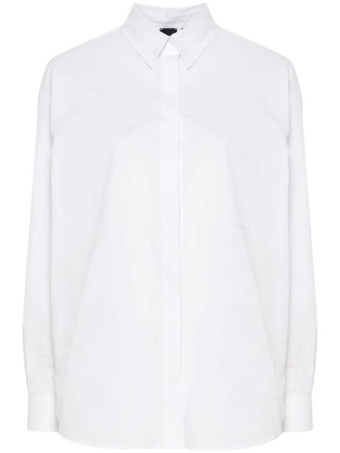 PINKO embroidered-logo poplin shirt - White - zdjęcie produktu nr 1