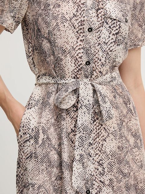 Marc Aurel sukienka kolor beżowy mini prosta 6541-1000-93417 - zdjęcie produktu nr 2