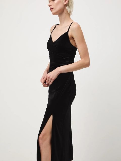 Medicine sukienka kolor czarny midi dopasowana - zdjęcie produktu nr 1