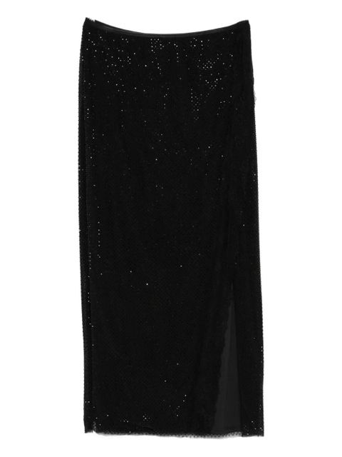 Self-Portrait crystal-embellished skirt - Black