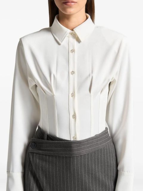 Manière De Voir Agnes corset shirt bodysuit - White - zdjęcie produktu nr 2