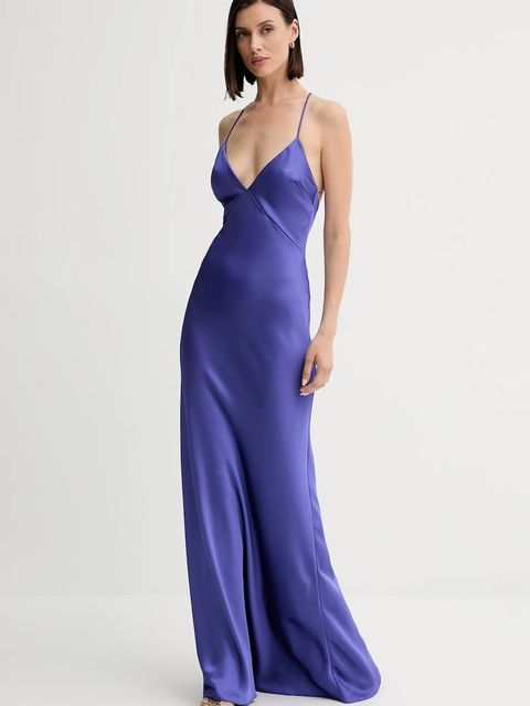 Patrizia Pepe sukienka kolor fioletowy maxi dopasowana 8A1565 A563 - zdjęcie produktu nr 2