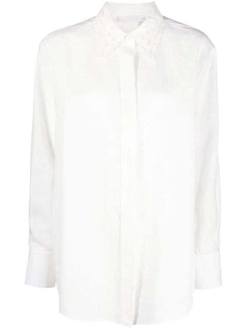 Chloé broderie anglaise linen shirt - White - zdjęcie produktu nr 1