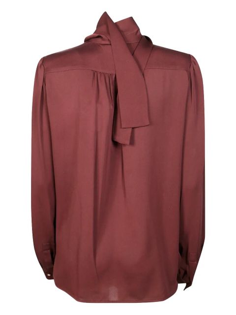 Max Mara Melania tie-neck buttoned shirt - Brown - zdjęcie produktu nr 2