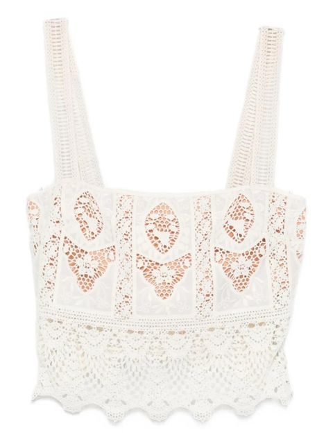 Johanna Ortiz Casablanca cropped top - Neutrals - zdjęcie produktu nr 1