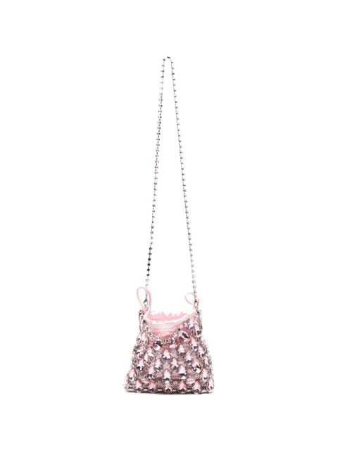Self-Portrait mini Chainmail embellished shoulder bag - Pink - zdjęcie produktu nr 1