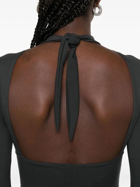 Nanushka turtleneck open-back maxi dress - Blue